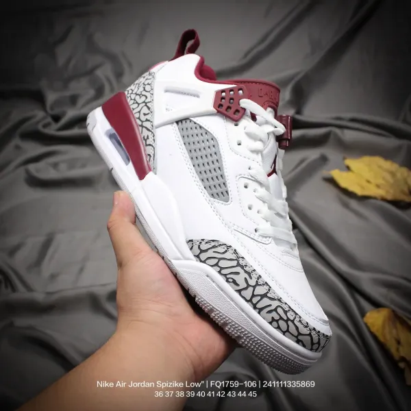 Air Jordan 4 Retro Cement Grey Red Sneakers Basketball Shoes - 2
