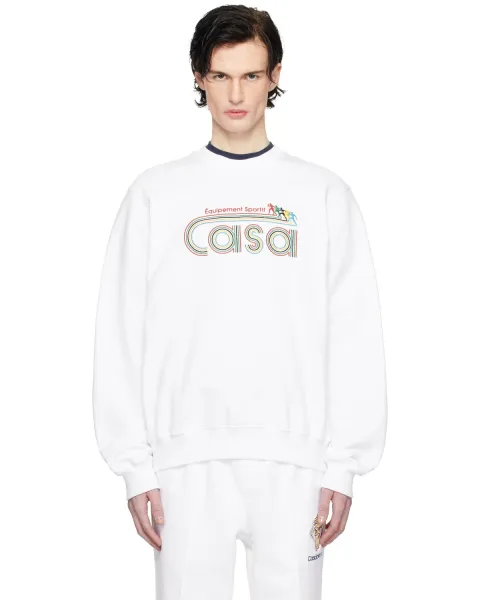 Casablanca Équipement Sportif Graphic Hoodie White - 1