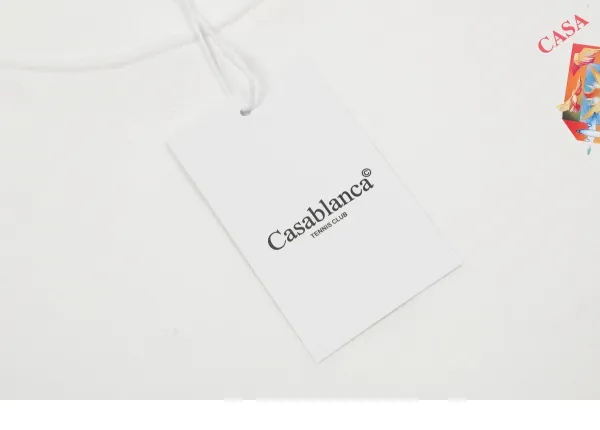 Casablanca Tennis Club Graphic Hoodie Light Blue - 4