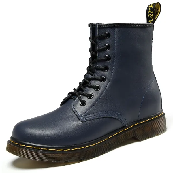 Dr. Martens 1460 Navy Blue Smooth Leather 8-Eye Boot Martin Boots - 1