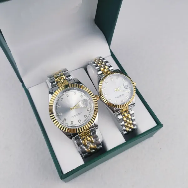 Rolex Datejust Two-Tone Silver Dial Gold-Fluted Bezel Mechanical Watches - 3