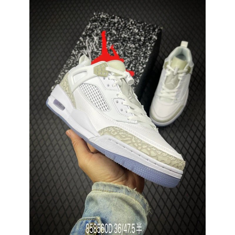 Air Jordan 4 White Elephant Print Sneakers Basketball Shoes