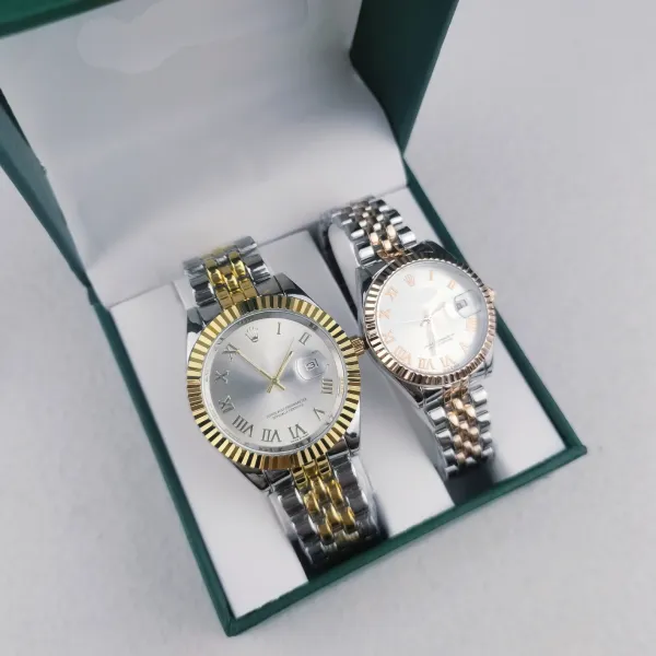 Rolex Datejust Two-Tone Silver Dial Gold-Fluted Bezel Mechanical Watches - 15