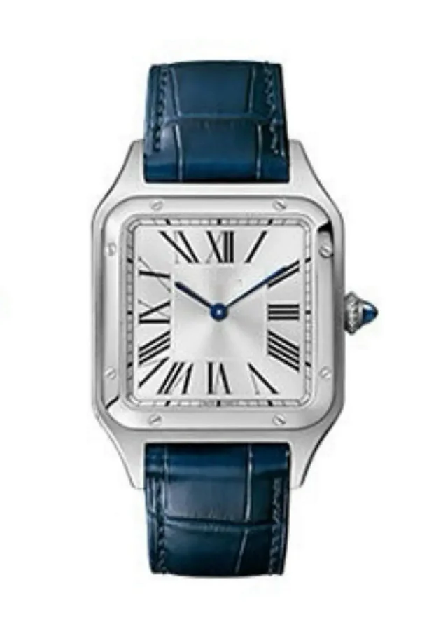 Unbranded Watches Square Roman Numeral Dial Watch with Croc-Embossed Strap product detail image 5
