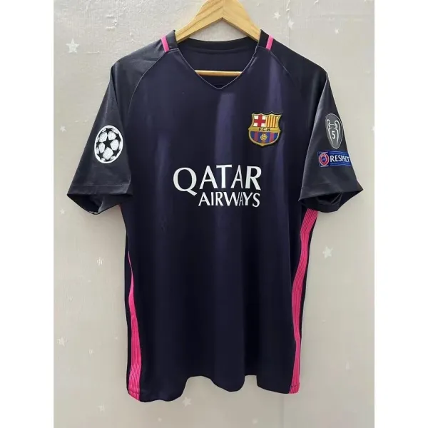 FC Barcelona 2015-16 Away Jersey Navy Pink - 1