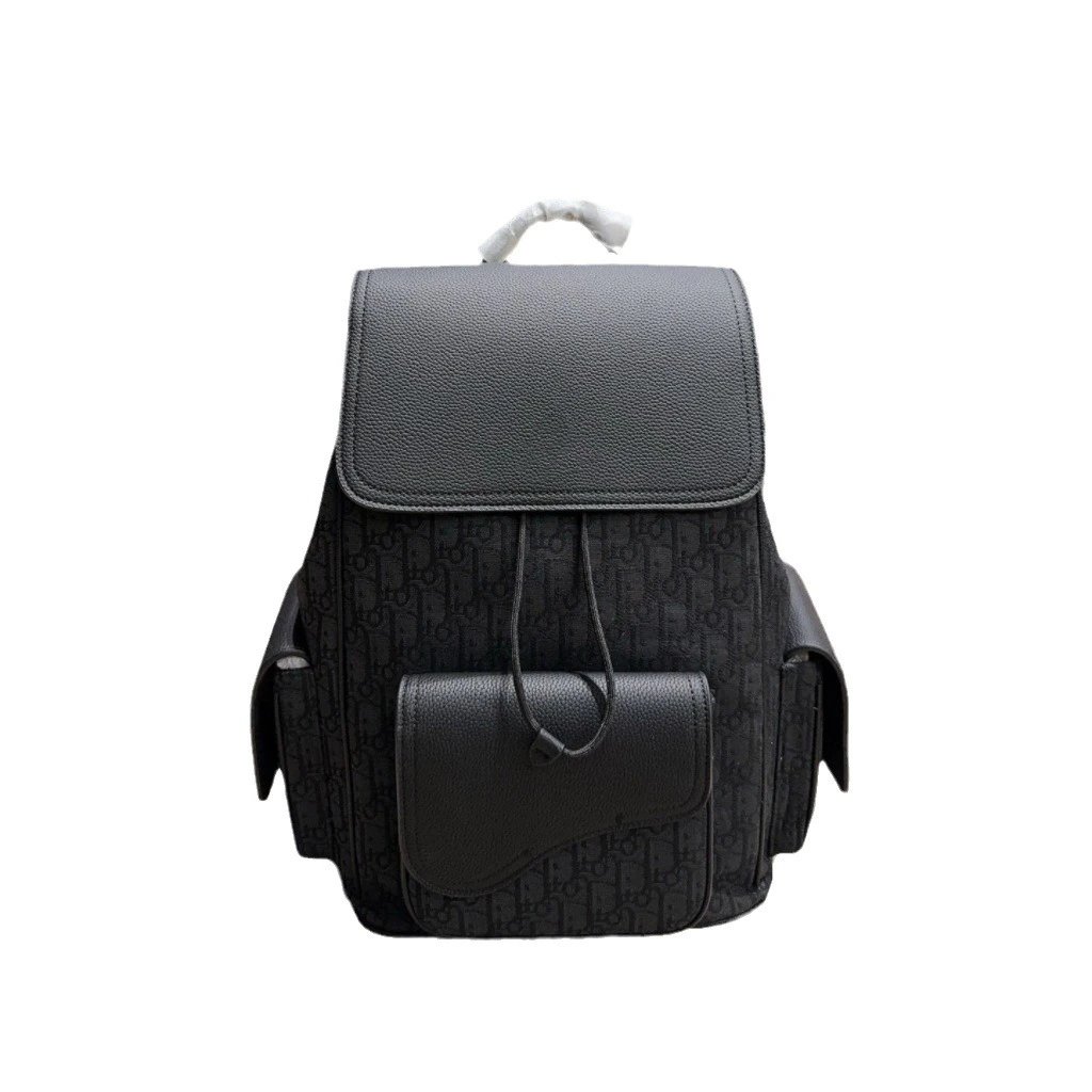 New Men's Backpack Large Capacity Travel Bag Canvas Laptop Bag Student Schoolbag Crossbody Bag for Men and Women