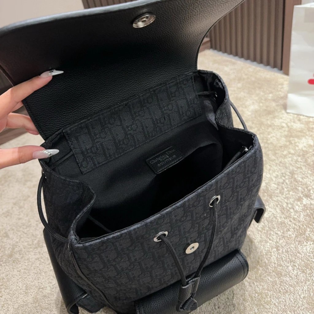 Dior Oblique Monogram Black Casual Backpack - 12