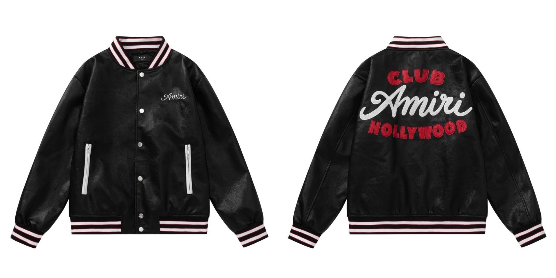 Amiri Preemo Varsity Jacket Black Outerwear - 7