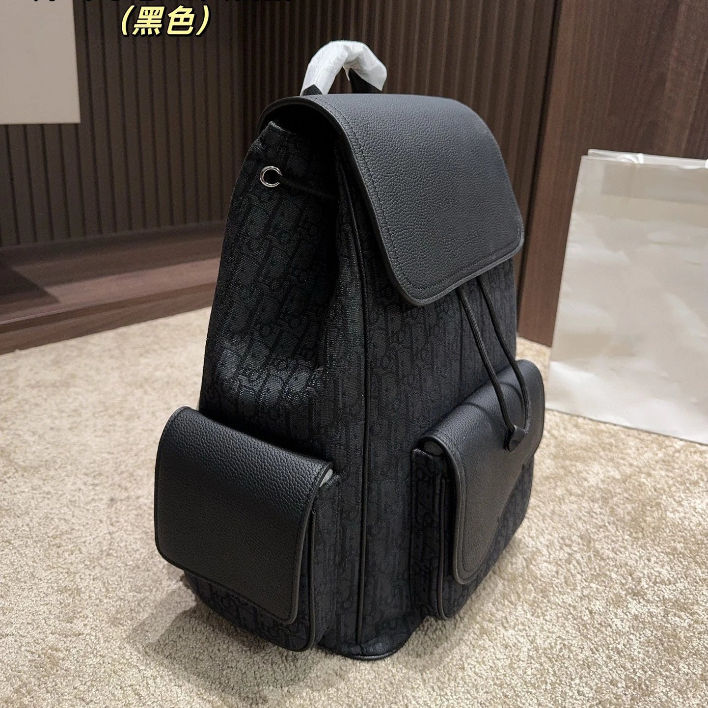 Dior Oblique Monogram Black Casual Backpack - 7