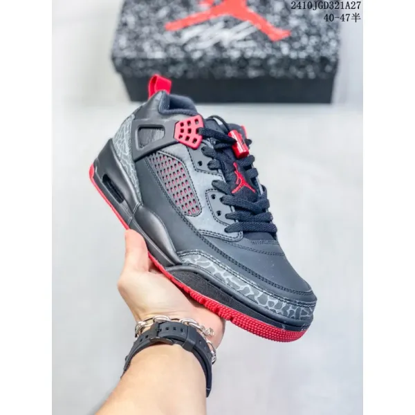 Air Jordan 4 Retro Cement Grey Red Sneakers Basketball Shoes - 1