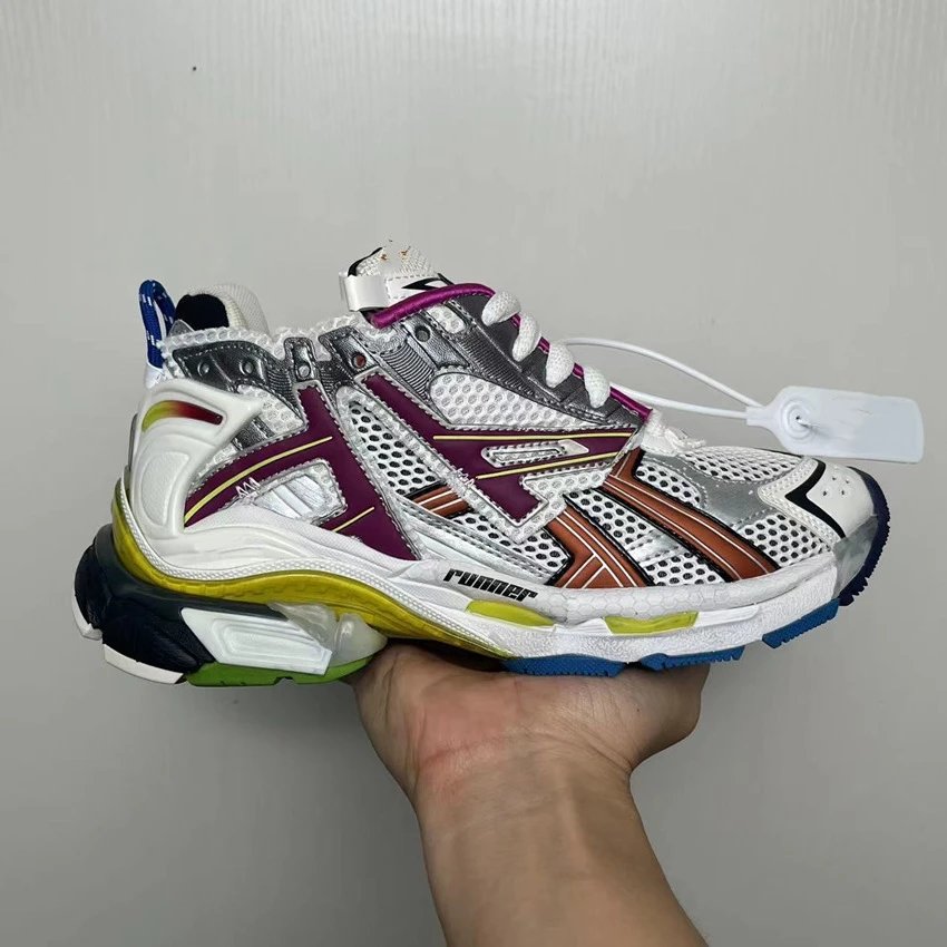 Off-White x Asics Gel-Kayano 14 Black / Orange / Gray Chunky Sneakers - 6