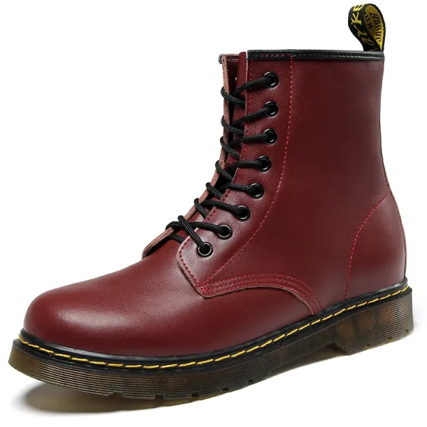 Dr. Martens 1460 Cherry Red Leather Boots Martin Boots - 1