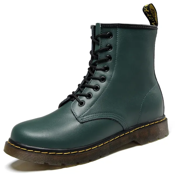 Dr. Martens 1460 Green Leather Boots Martin Boots - 1