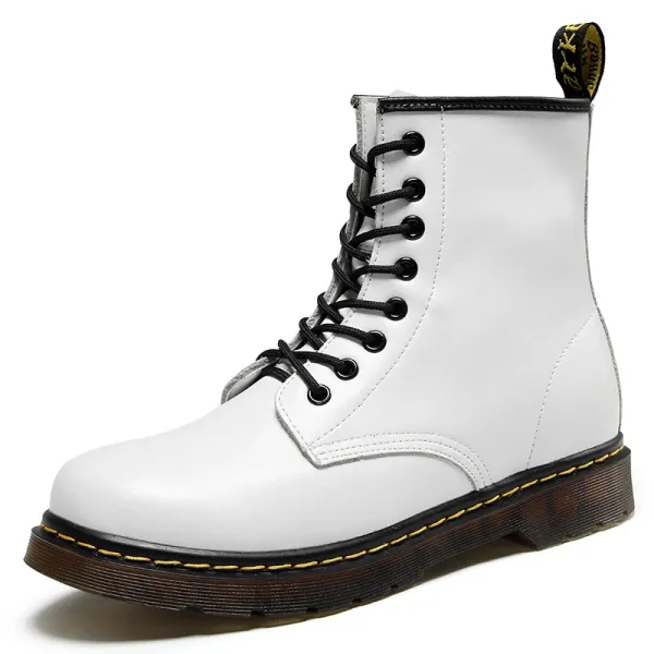 Dr. Martens 1460 White Smooth Leather 8-Eyelet Boots Martin Boots - 1