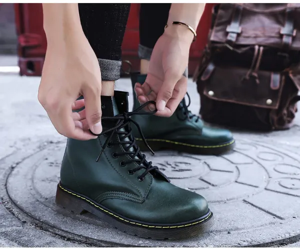 Dr. Martens 1460 Brown Leather Combat Boots Martin Boots - 9