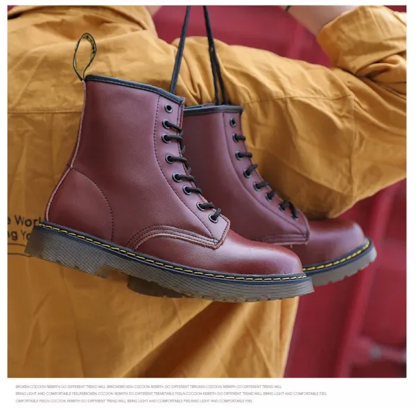 Dr. Martens 1460 Brown Leather Combat Boots Martin Boots - 15