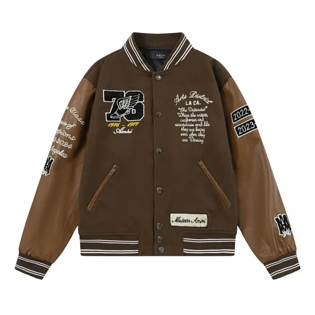AMIRI Jackets Eagle Embroidered Varsity Jacket product detail image 7
