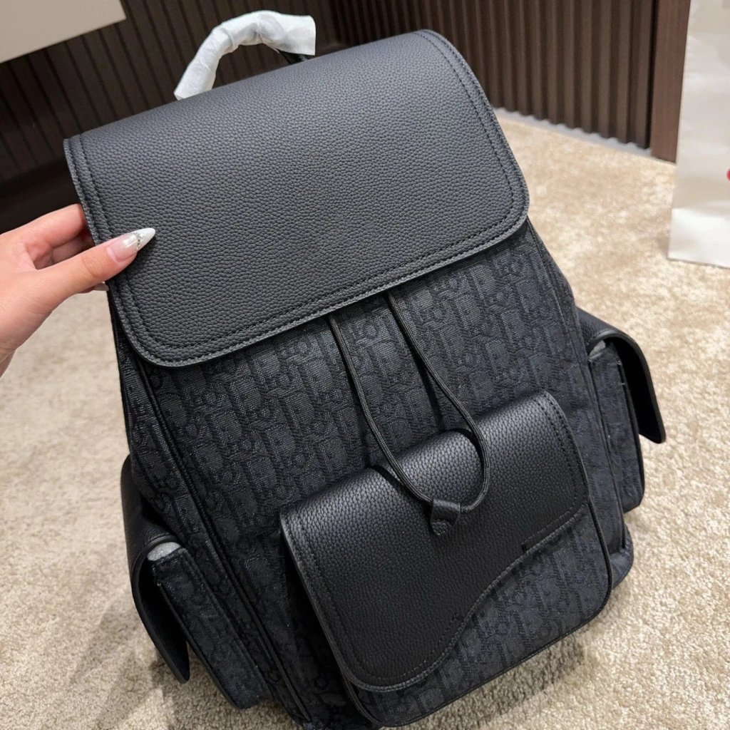Dior Oblique Monogram Black Casual Backpack - 5