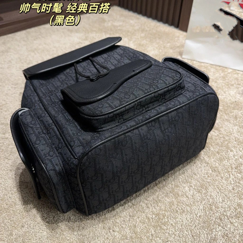 Dior Oblique Monogram Black Casual Backpack - 9