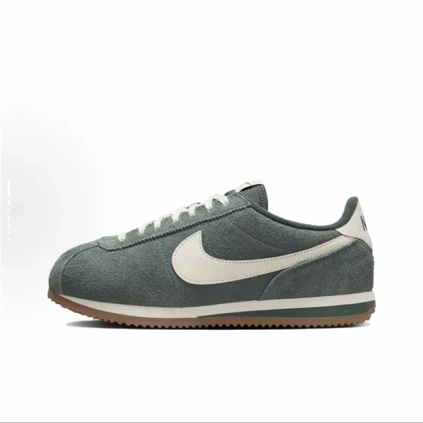 Nike Cortez Suede Olive Green Sneakers - 1