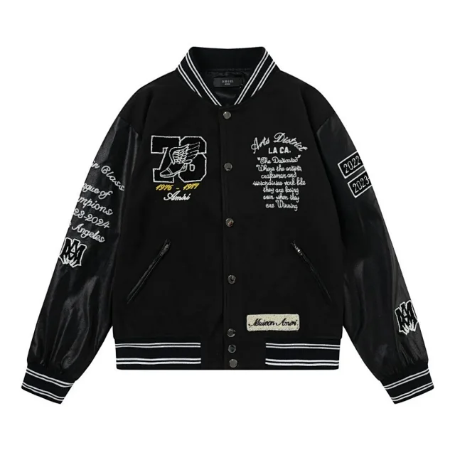 AMIRI Jackets Eagle Embroidered Varsity Jacket product detail image 5