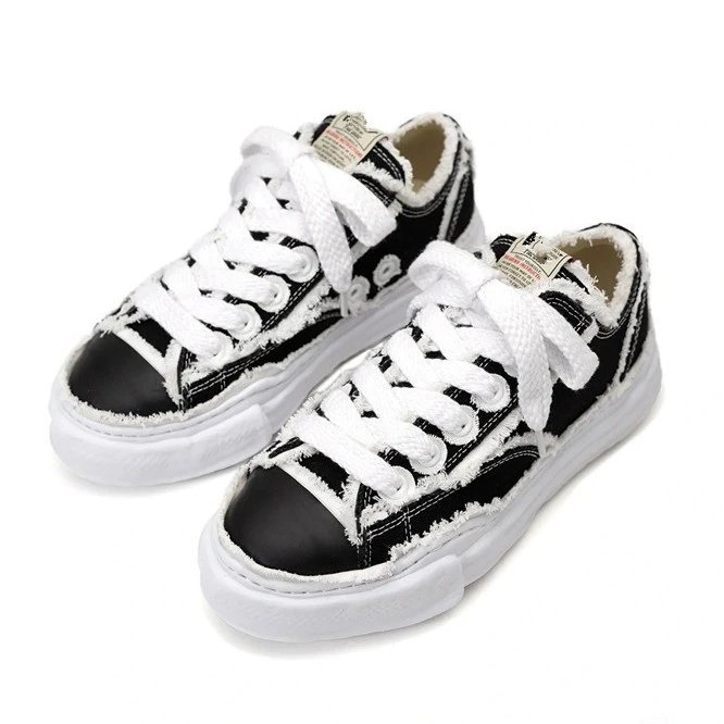 Unbranded Sneakers Low-top distressed canvas platform image 5