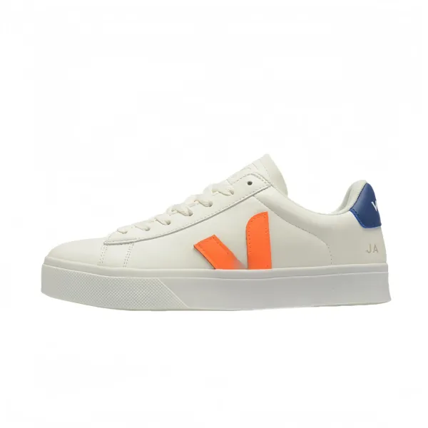Veja V-10 Low White Orange Navy Sneakers - 1