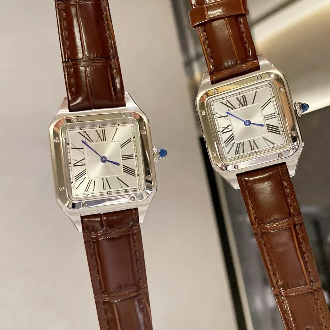 Unbranded Watches Square Roman Numeral Dial Watch with Croc-Embossed Strap image 2