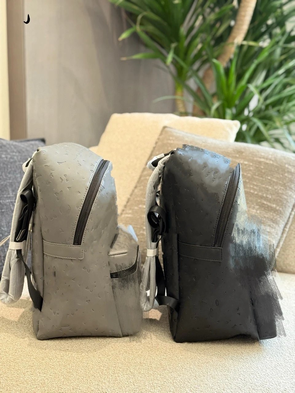 Genuine Leather Backpack with Letter Print photo 5
