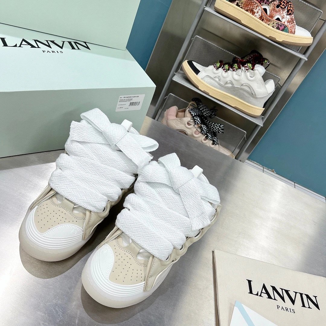Lanvin X Marcelo Burlon County of Milan White Neon Green Chunky Sneakers - 12