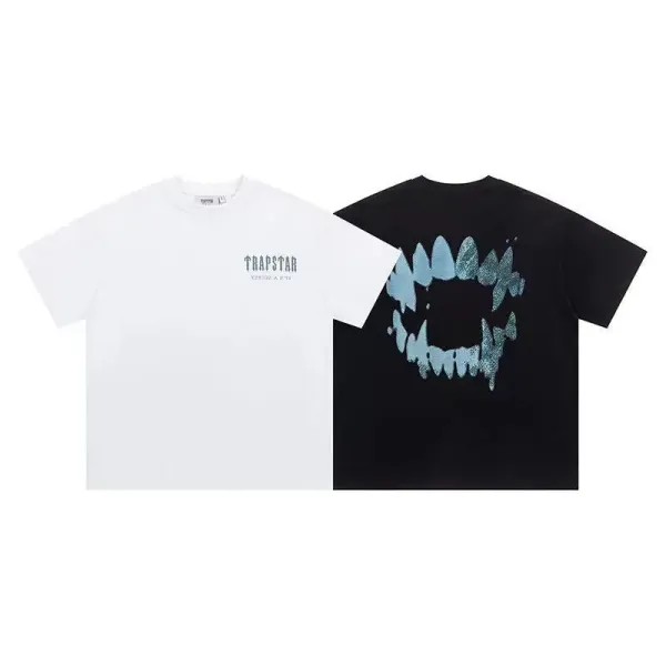 Trapstar Tra Star Blue Print White T-Shirt - 24