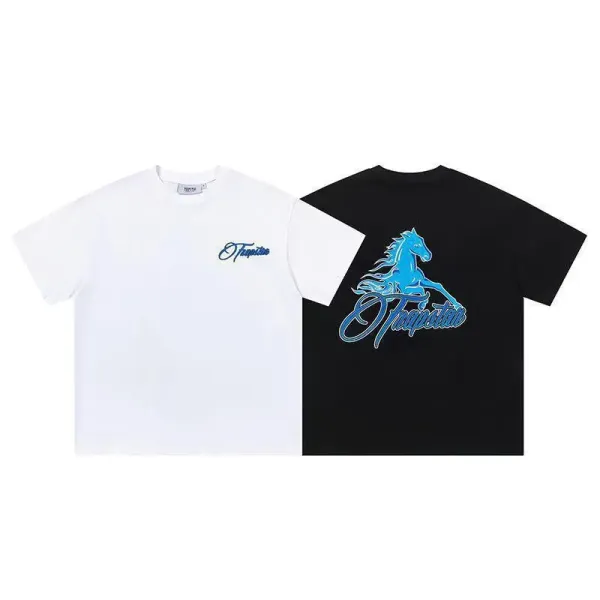 Trapstar Tra Star Blue Print White T-Shirt - 59