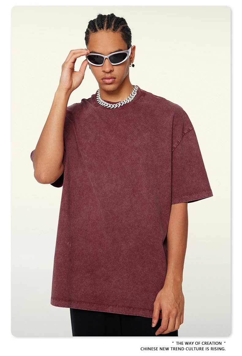 Design Beingmove Washed Beige Oversized T-Shirt T-Shirts - 60