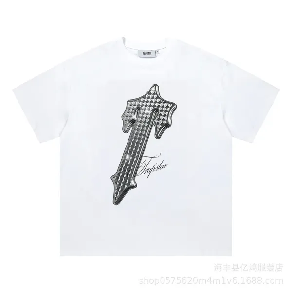 Trapstar Tra Star Blue Print White T-Shirt - 65