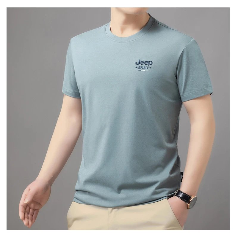 Design Jeep Spirit Classic Fit Crew Neck T-Shirt Brown T-Shirts - 16