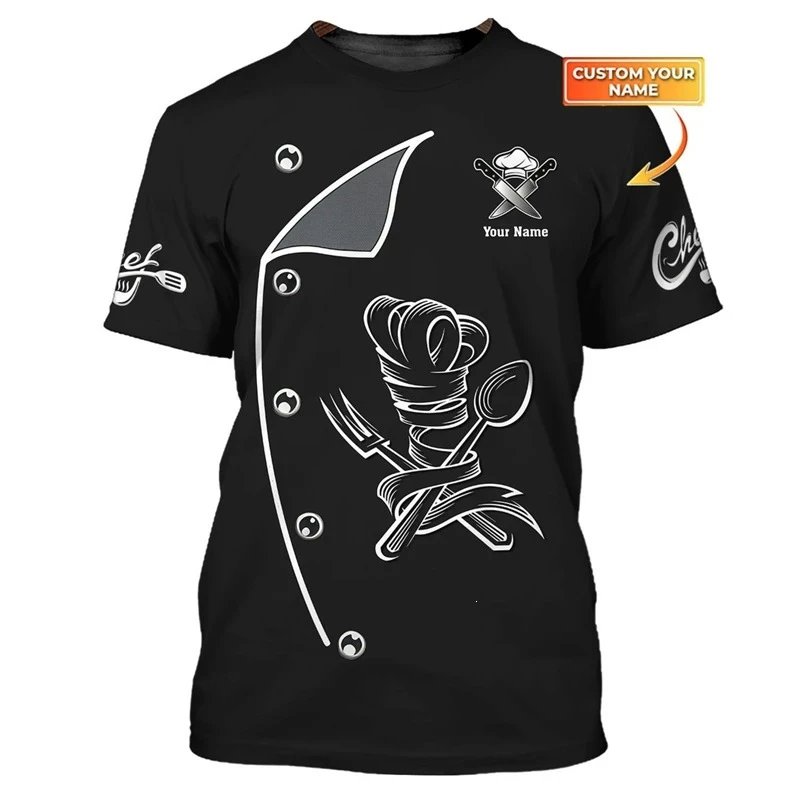 Design Custom Chef Graphic T-Shirt Black T-Shirts - 19