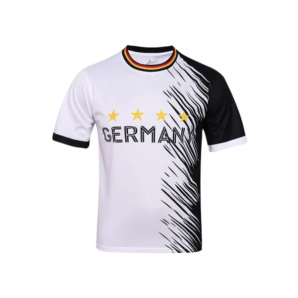 Design Germany National Team Inspired Graphic Jersey White / Black Jersey - 1