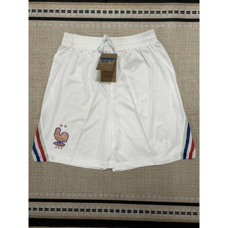 Le Coq Sportif France National Team White Shorts with Rooster Crest