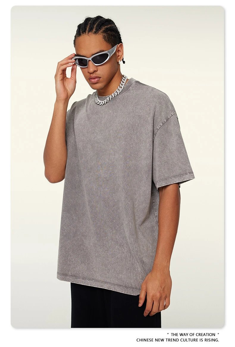 Design Beingmove Washed Beige Oversized T-Shirt T-Shirts - 84