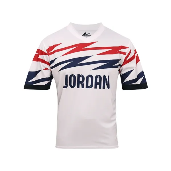 Air Jordan Jordan Graphic Print White Red Navy Jersey - 1
