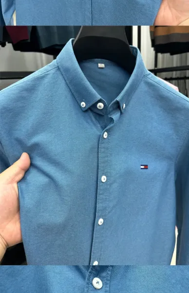 Tommy Hilfiger Button-Down Shirt Light Blue - 17