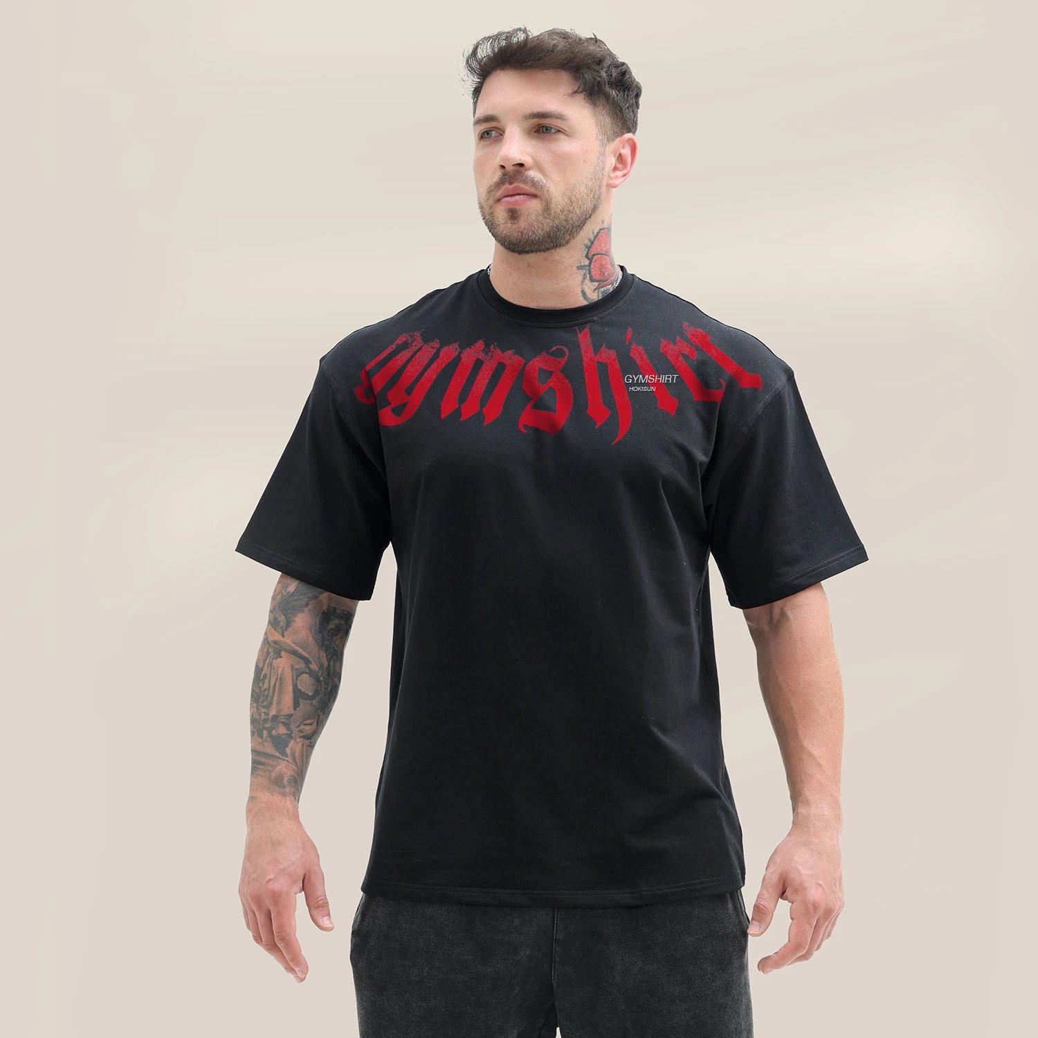 Design Basic Crew Neck Black T-Shirt - 15