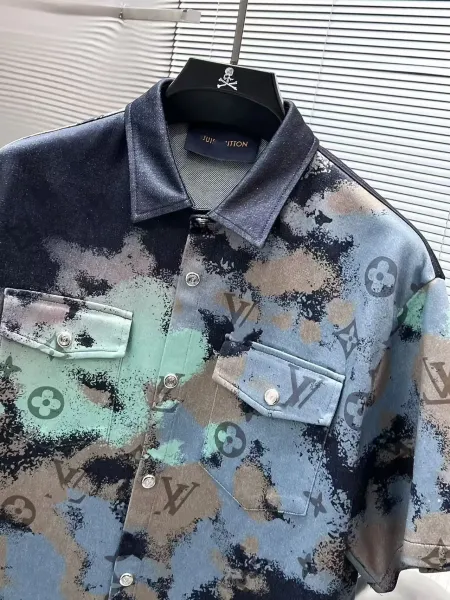 Louis Vuitton Monogram Floral Print Shirt and Shorts Set Black - 6