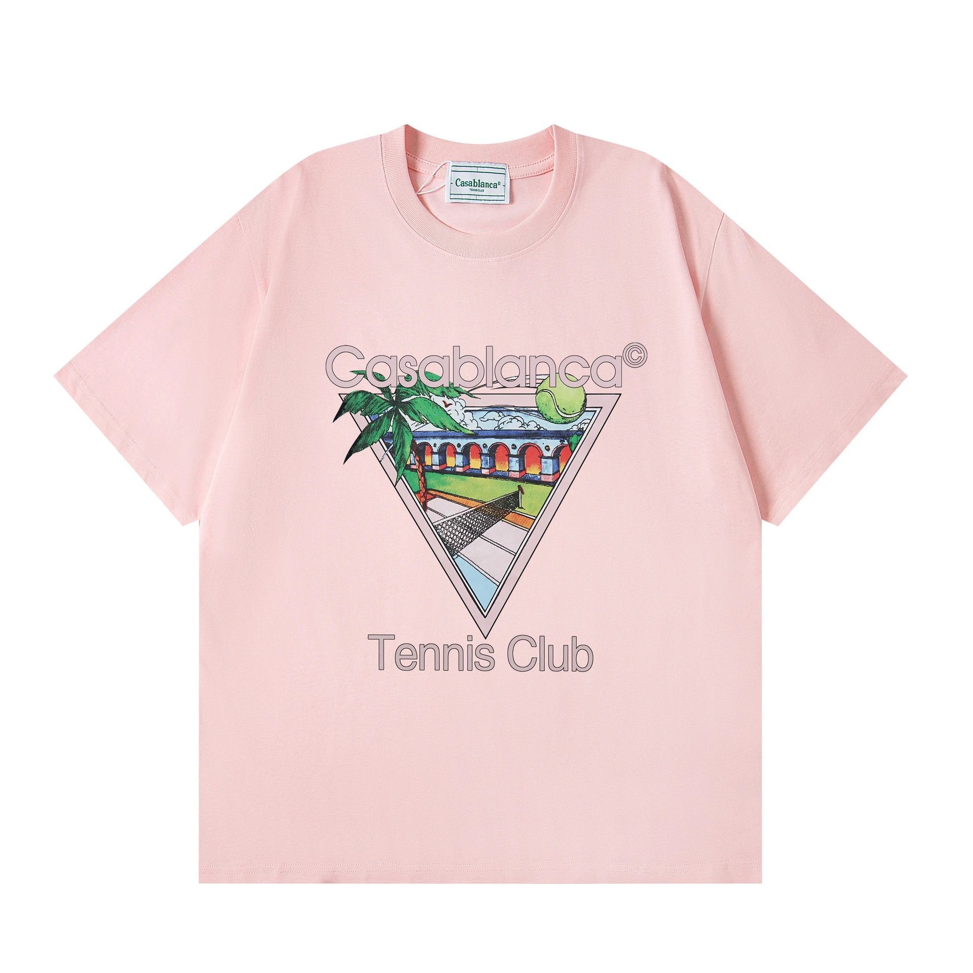 Casablanca Tennis Club Pink T-Shirt