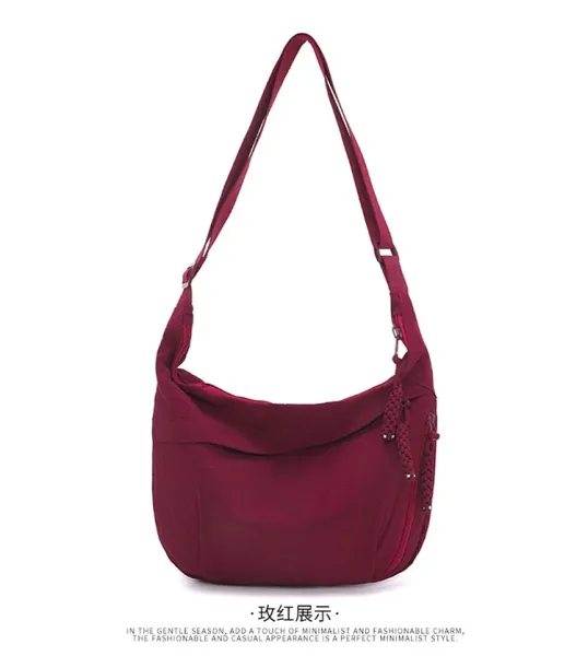 Design Hobo Bag Blue Minimalist Shoulder Bag - 41