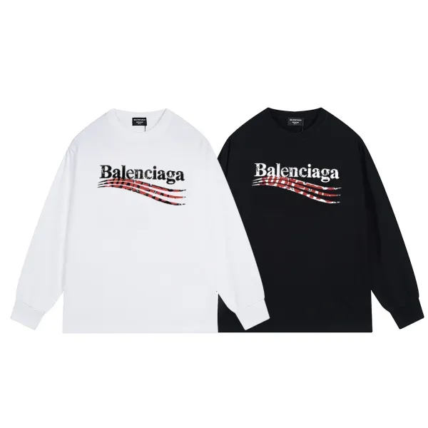 Balenciaga x Adidas Hello Name Tag Long-Sleeve T-Shirt Black - 4