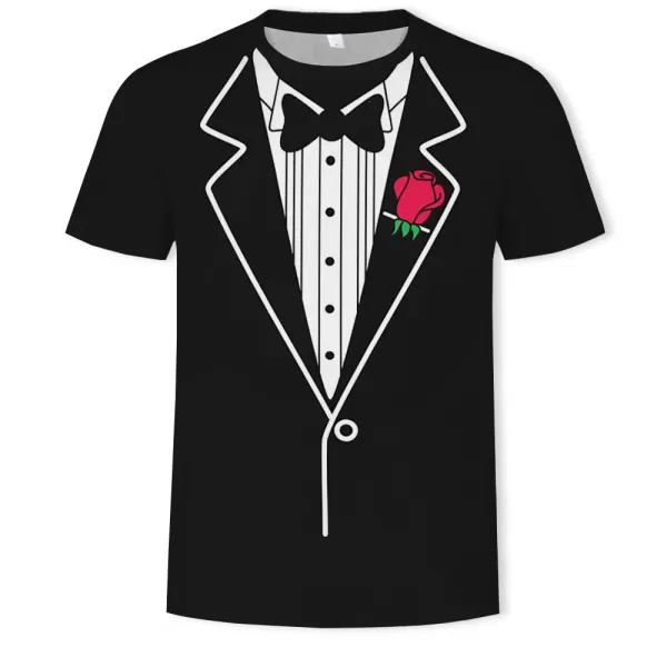 Design Leprechaun Tuxedo Graphic Green T-Shirt - 8