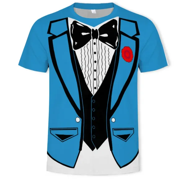 Design Leprechaun Tuxedo Graphic Green T-Shirt - 10