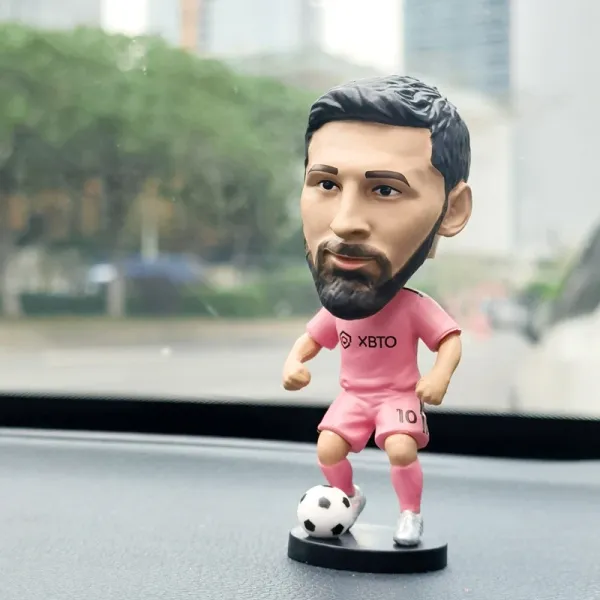Inter Miami CF Lionel Messi Bobblehead Figurine Pink Jersey Collectible Accessories - 1
