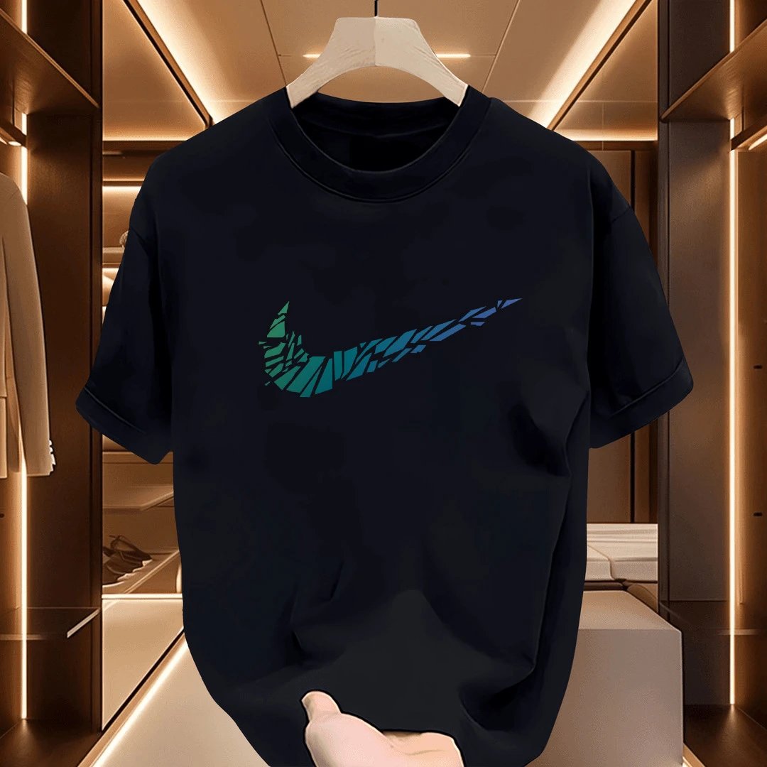 Nike Swoosh Fragmented Graphic Black T-Shirt - 7